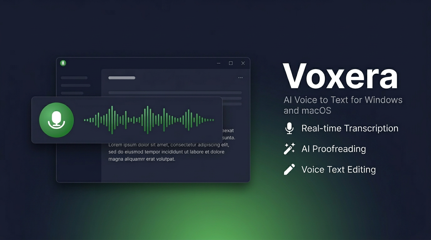 Voxera floating bar on Windows and macOS